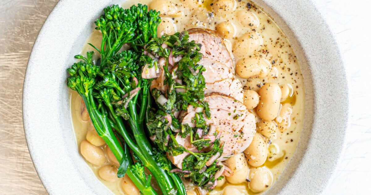 Mob — Pork Fillet With Butter Beans & Salsa Verde