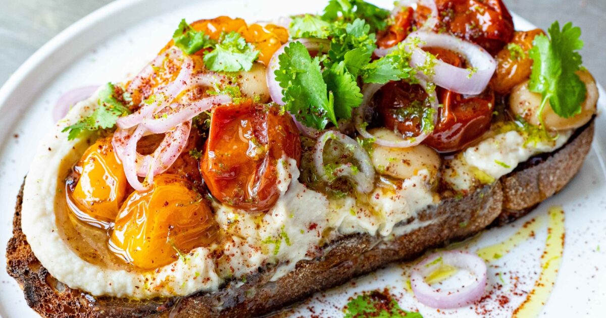 Mob — Jammy Tomatoes & Creamy Butter Beans On Toast