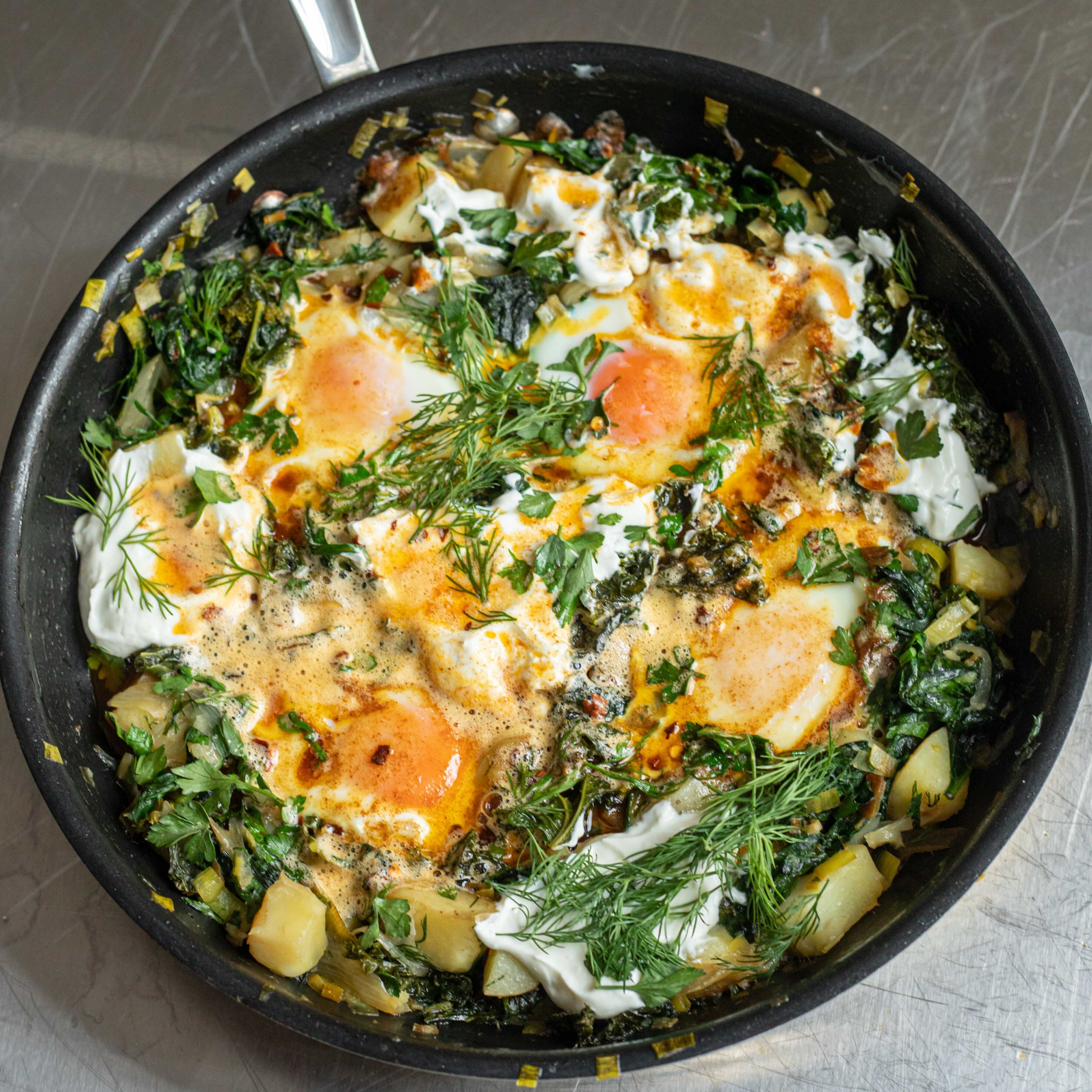 Wintery Leek & Potato Eggs-image