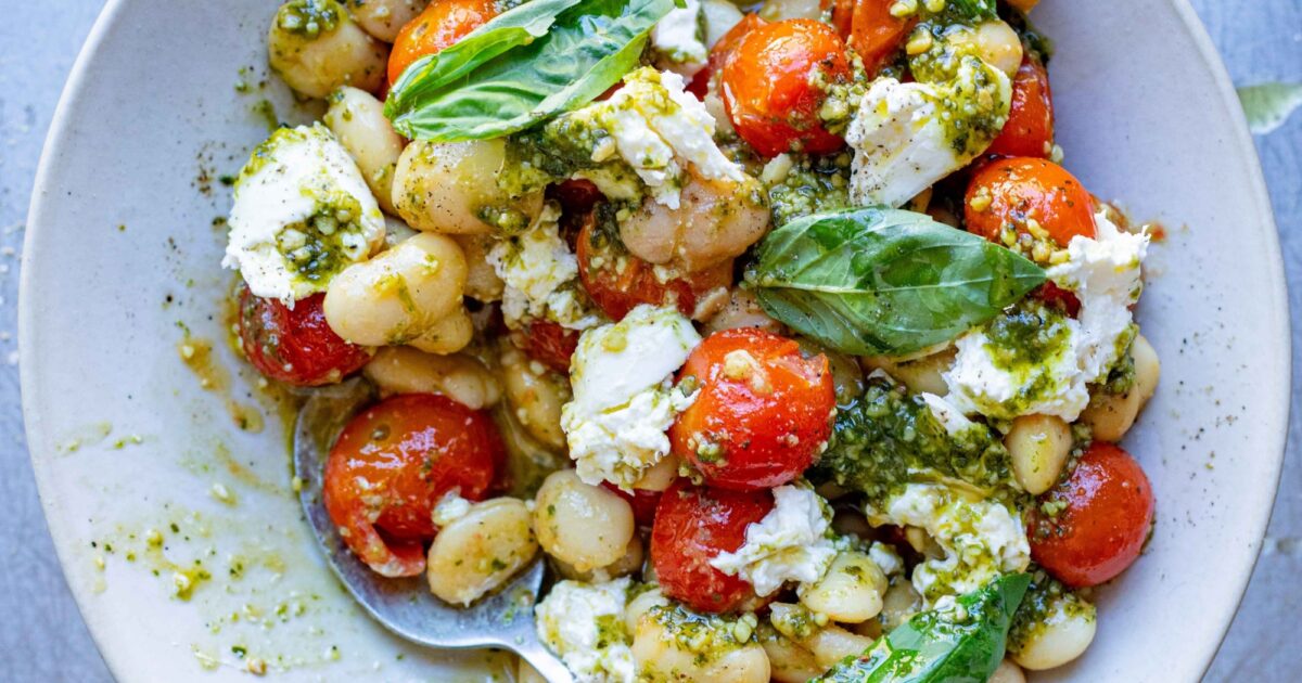 Mob — Warm Caprese Butter Bean Salad