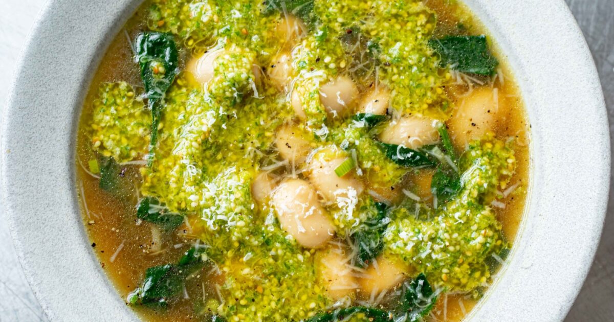 Mob — Miso Beans & Spring Onion Pesto