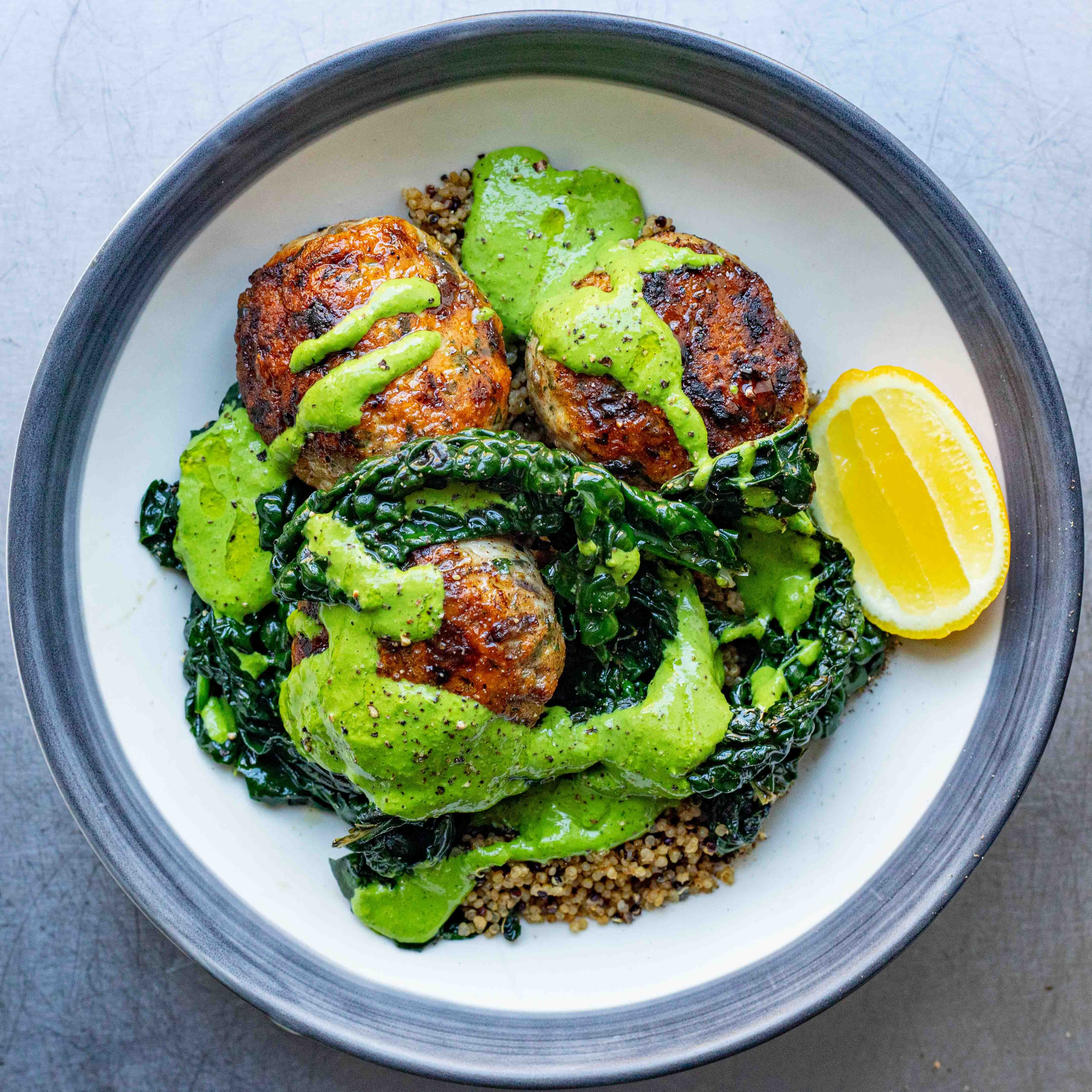 Chicken Meatball Grain Bowl-image