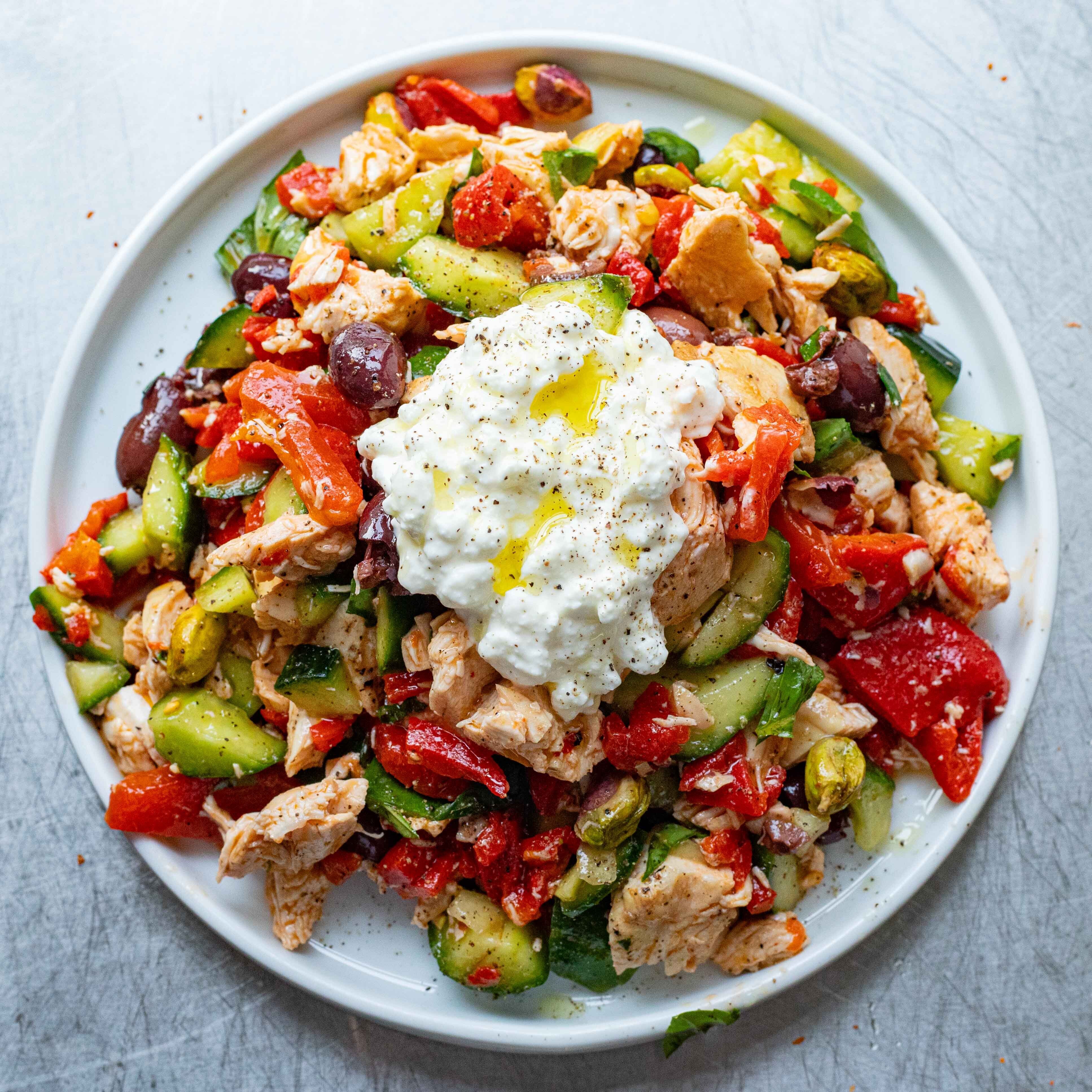 Chicken, Pepper & Cucumber Chopped Salad-image