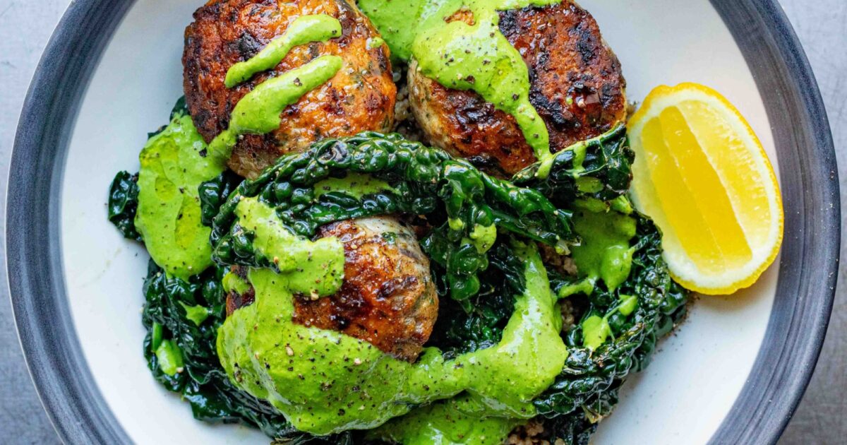 Healthy Chicken Meatball Grain Bowl | Mob