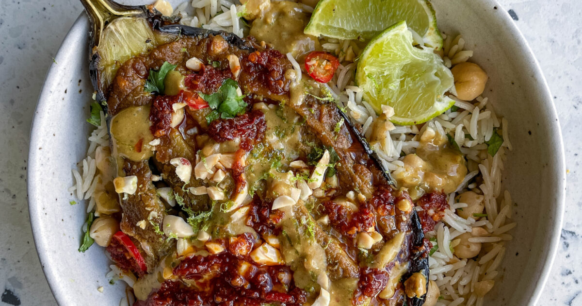 Aubergine With Coconut Satay Sauce | Mob