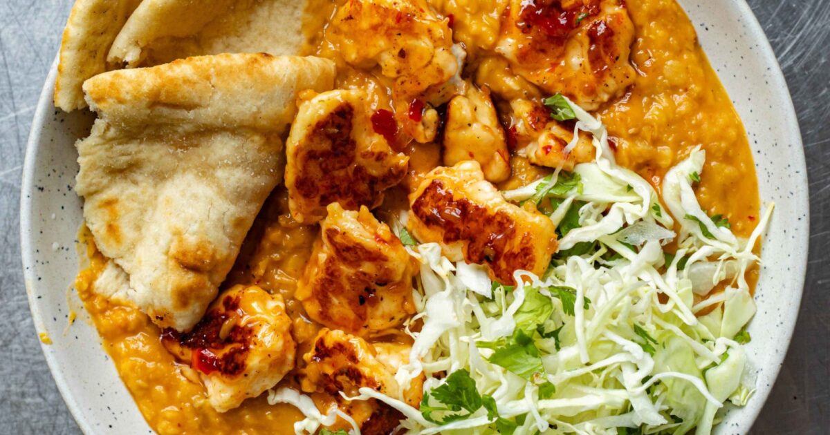 Mob — Thai Red Lentils with Sweet Chilli Halloumi