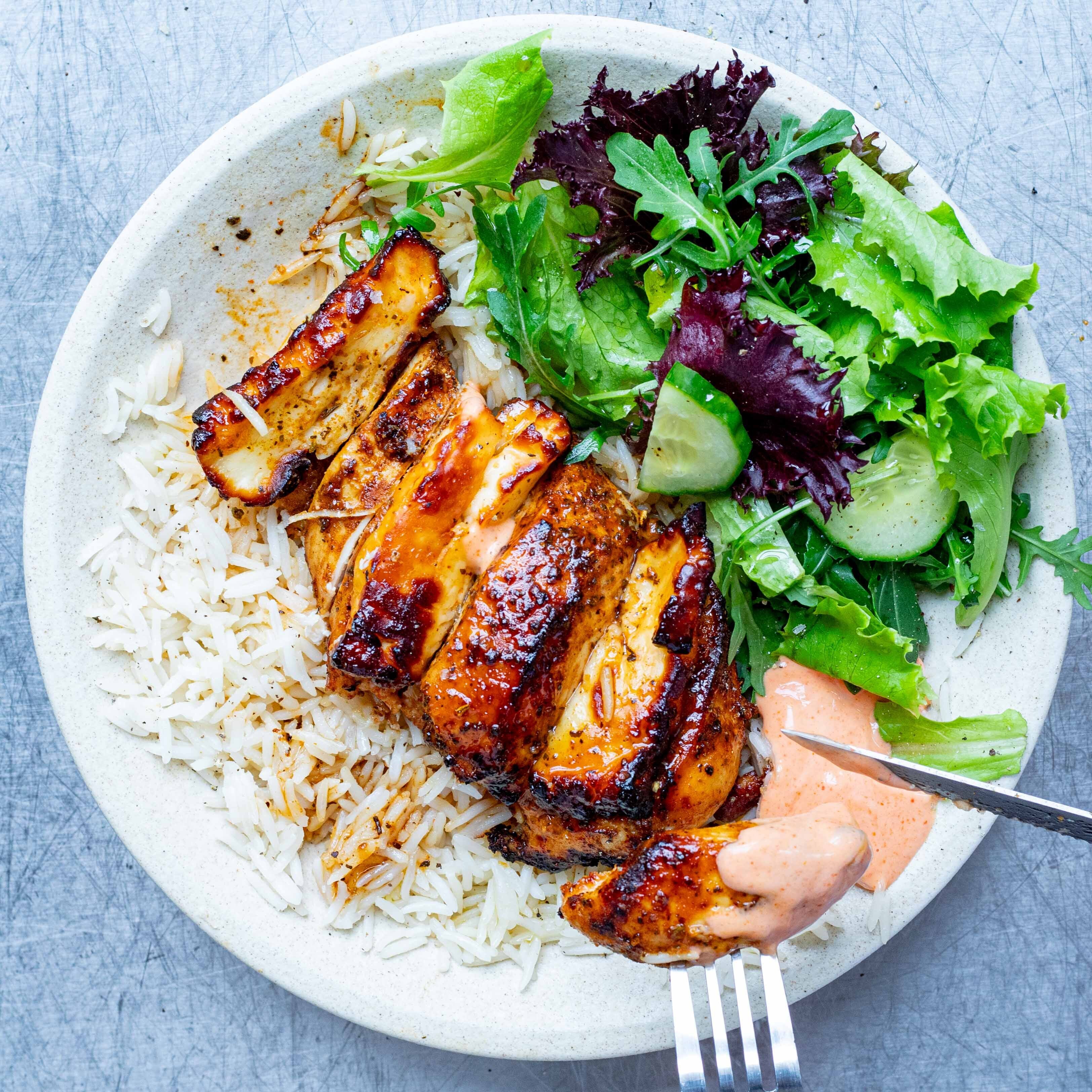 Air Fryer Sriracha & Honey Halloumi Chicken-image