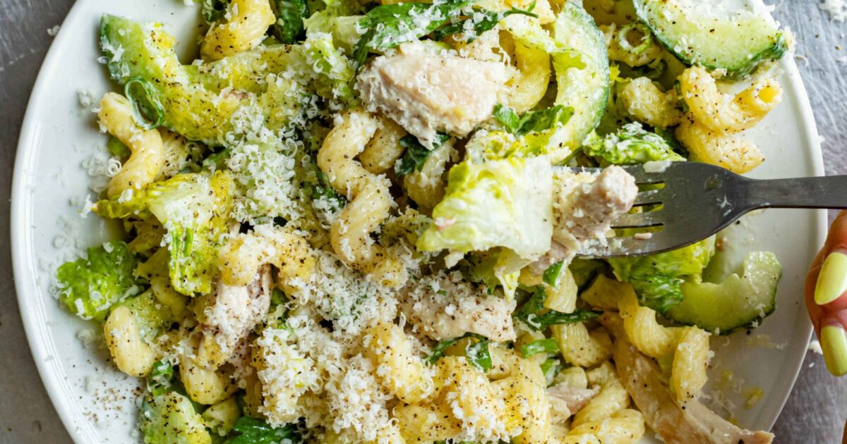 Chicken Caesar Pasta Salad Mob