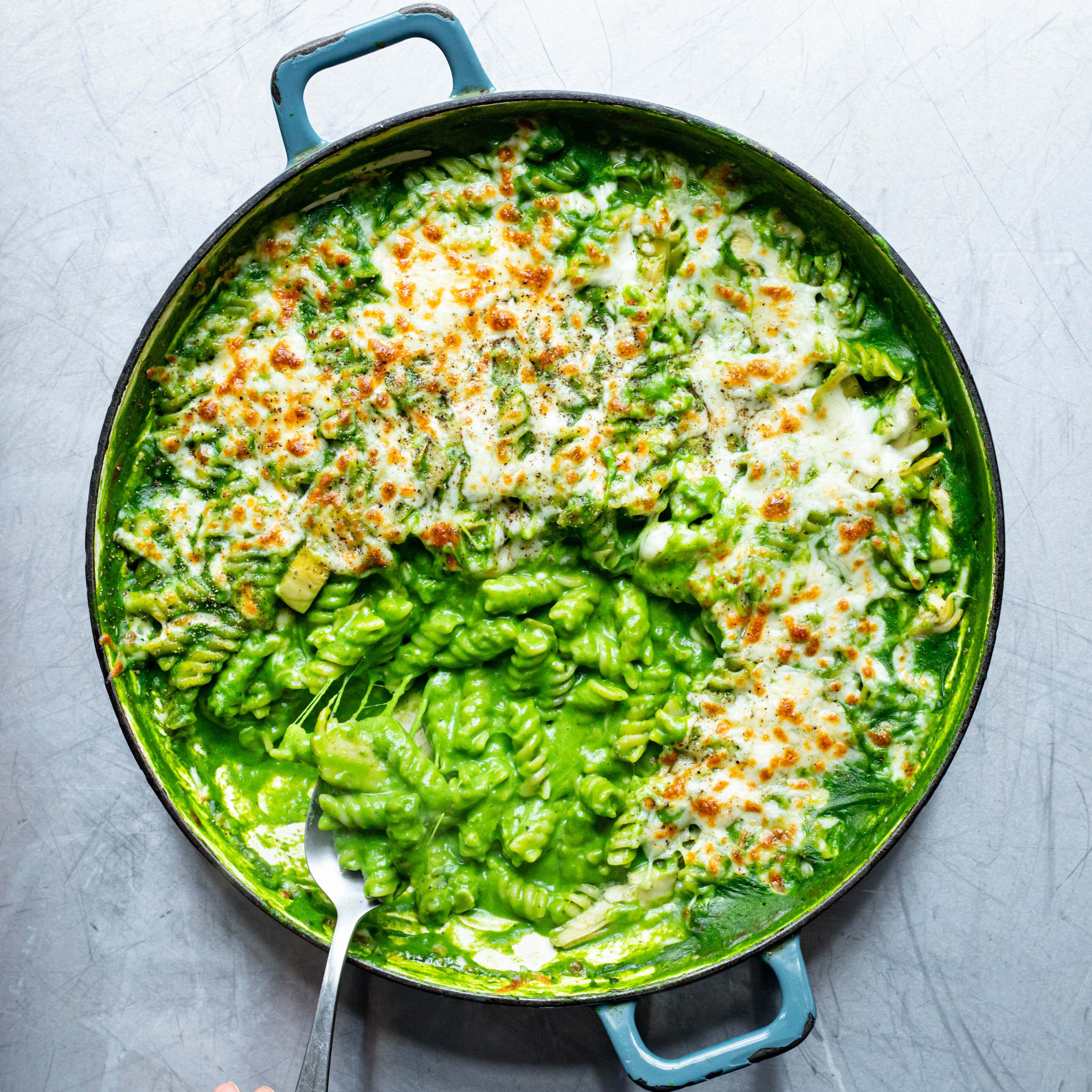 Cheesy Spinach & Artichoke Pasta Bake-image