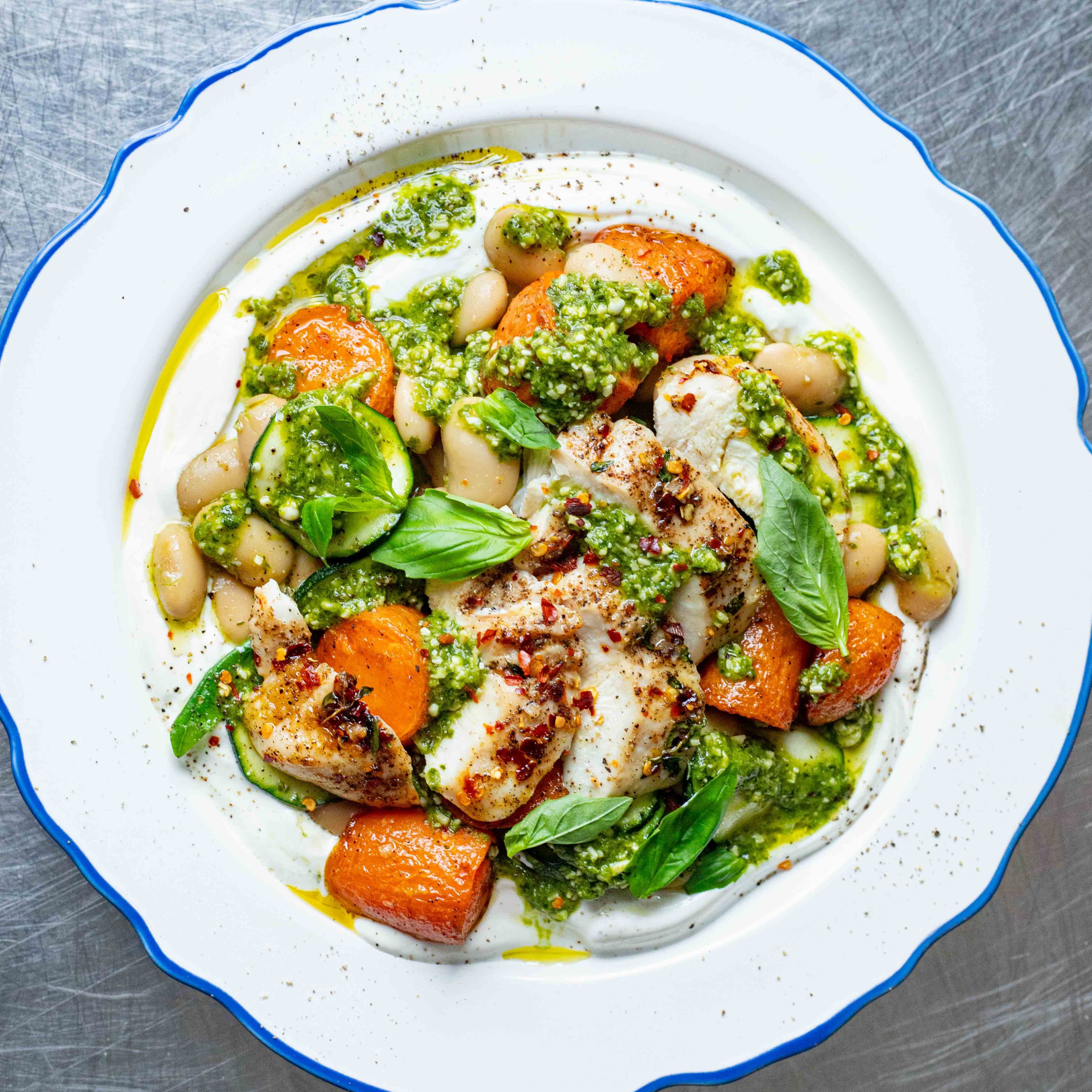 Roast Carrot, Chicken & Butter Bean Salad-image