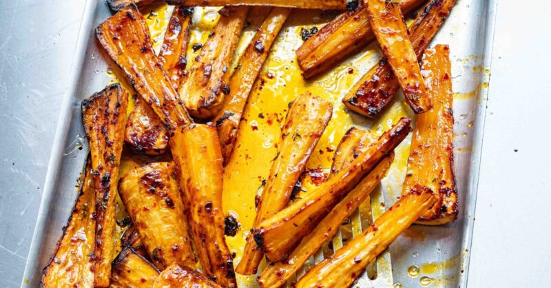 Stir Fried Honey Parsnip Recipe With Herbs