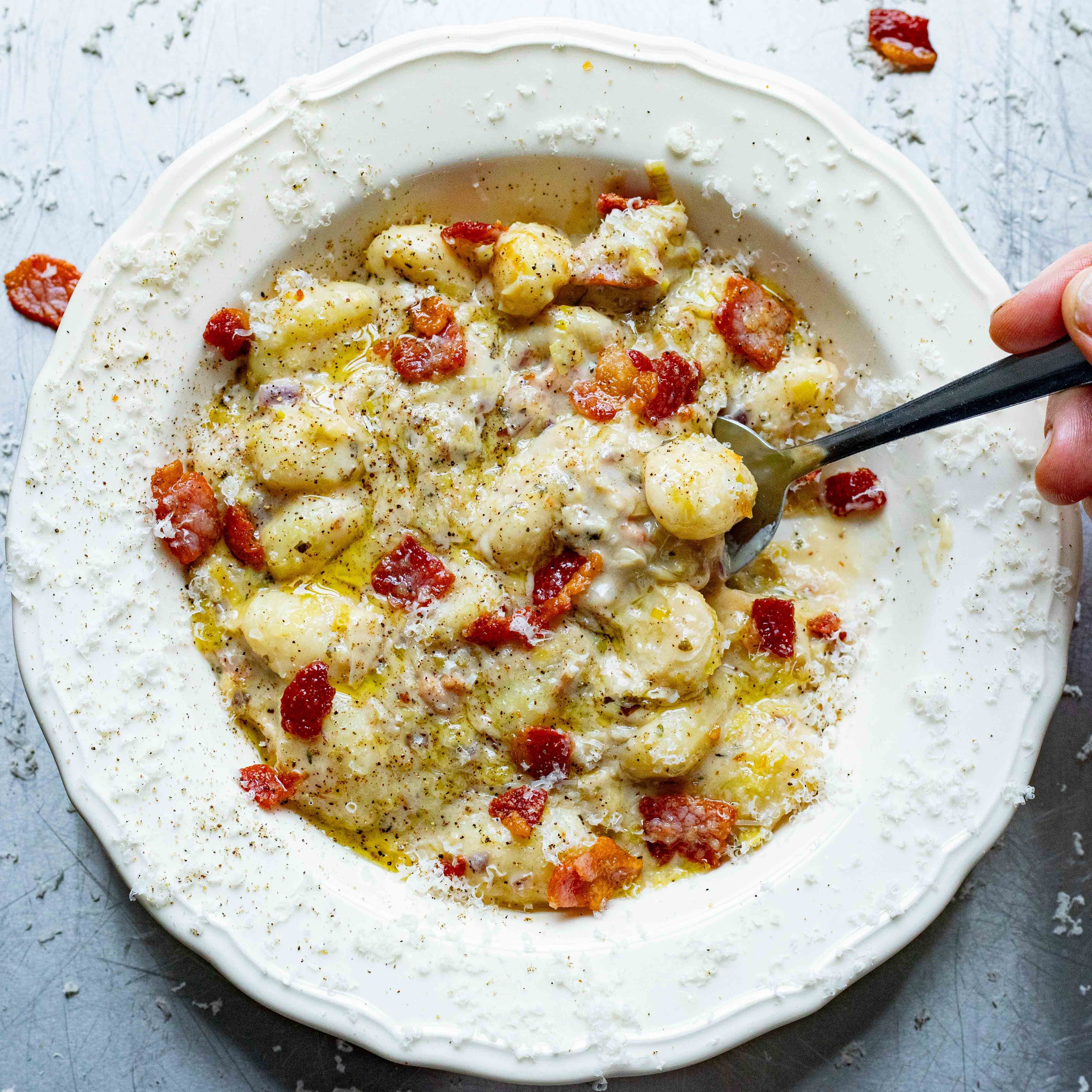One-Pot Bacon & Leek Gnocchi-image