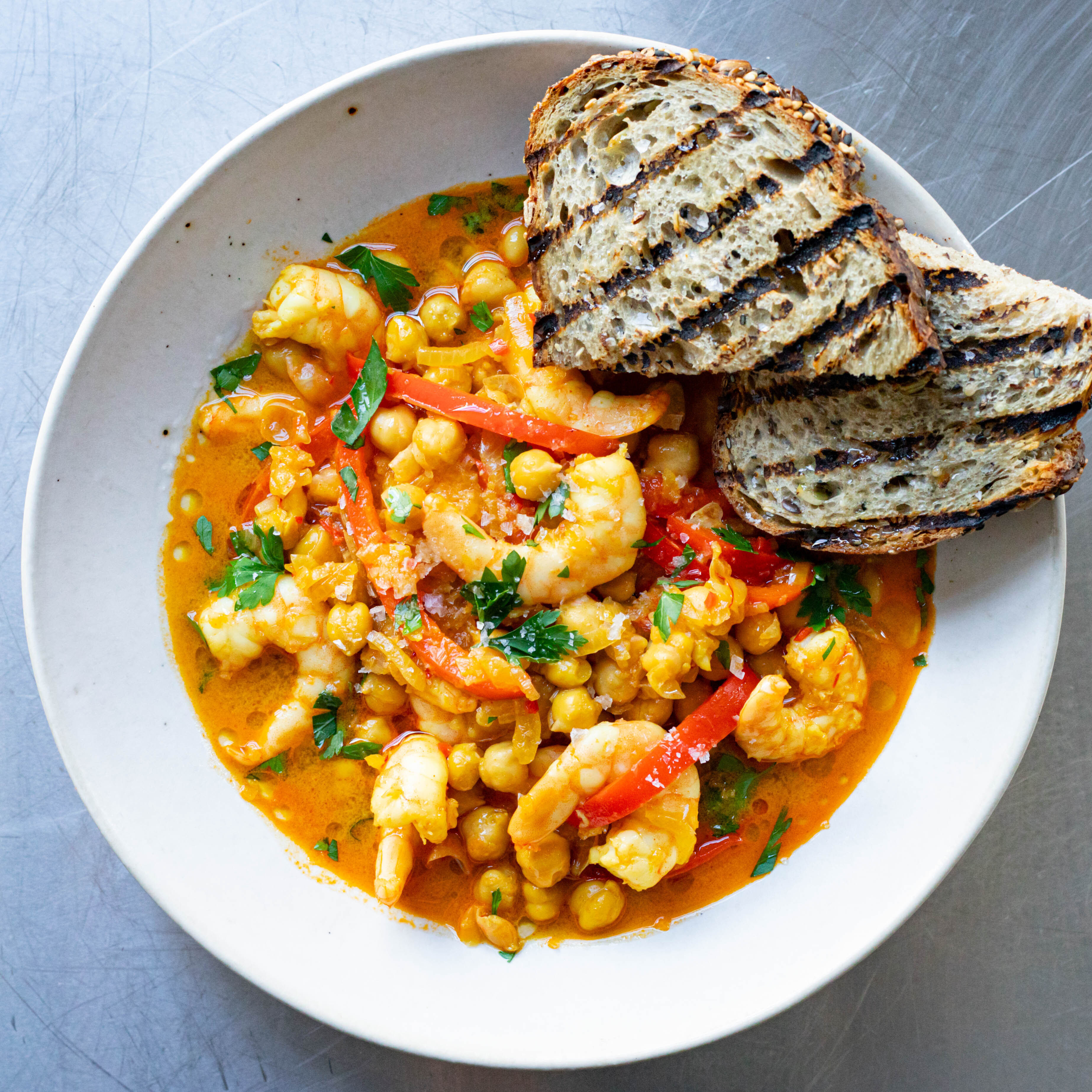 Saffron Prawn & Chickpea Stew-image