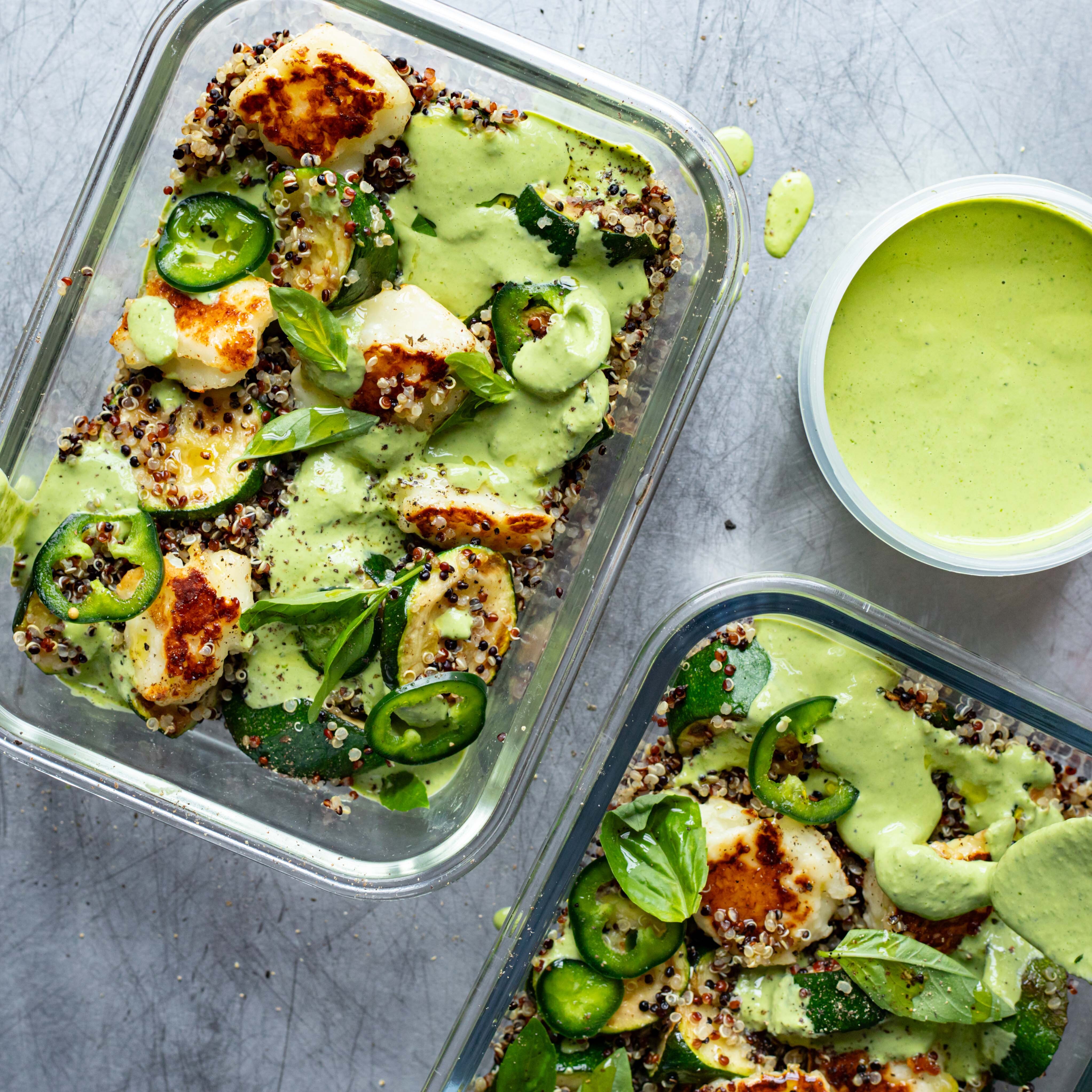 Lunch Box: Halloumi Grains with Green Tahini-image