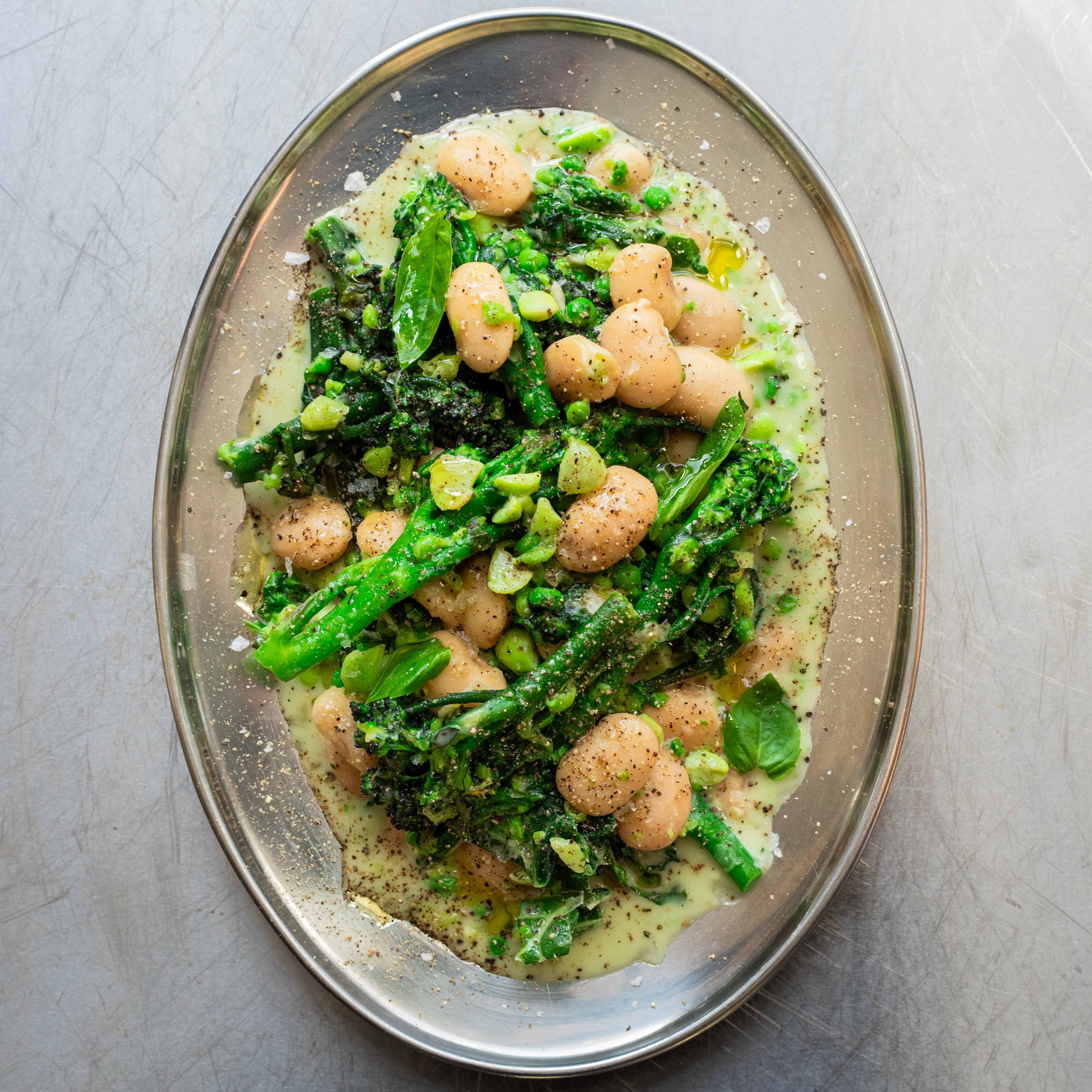 Butter Beans with Smashed Peas, Lemon & Parmesan-image