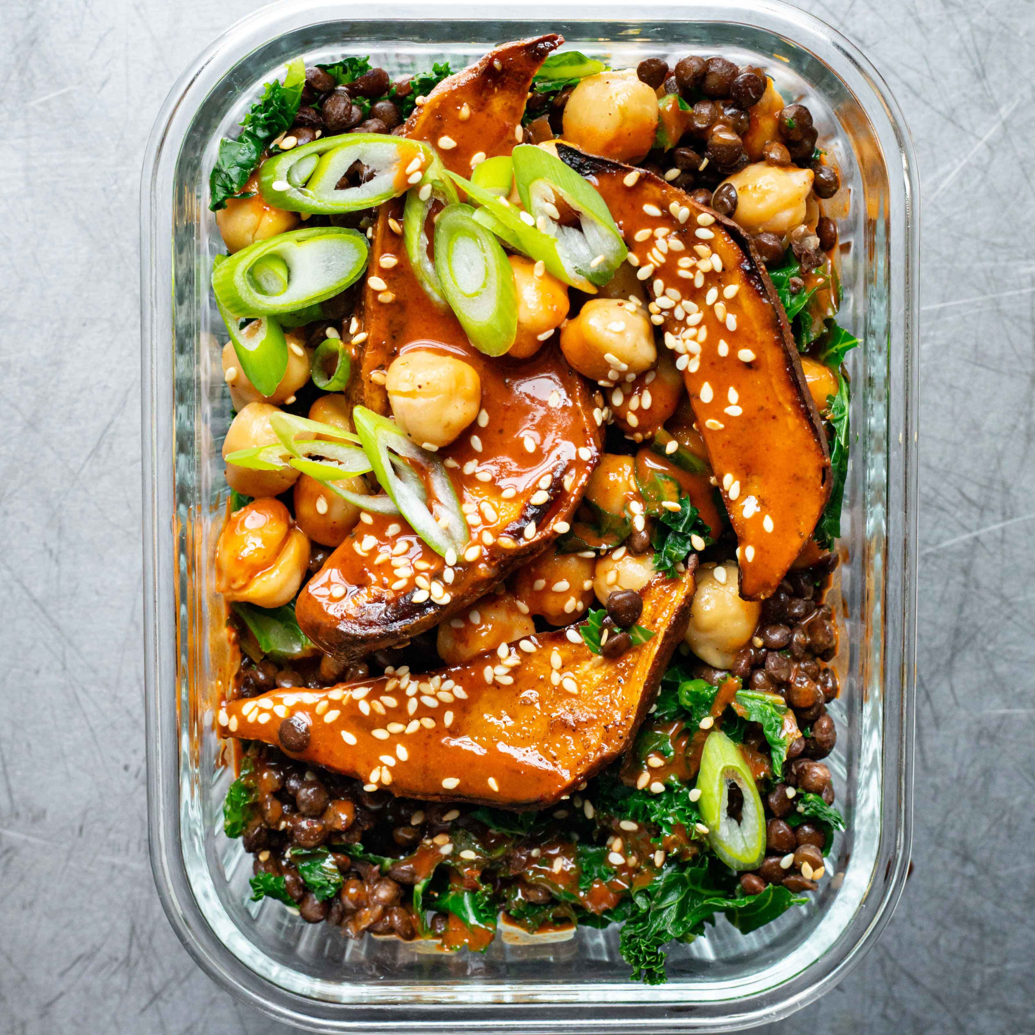 Lunch Box: Roast Sweet Potato Salad with Gochujang Tahini Sauce-image