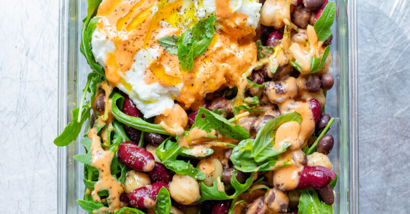 Dense Bean Salad with Tomato & Basil Vinaigrette Dense Bean Salad with Tomato & Basil Vinaigrette