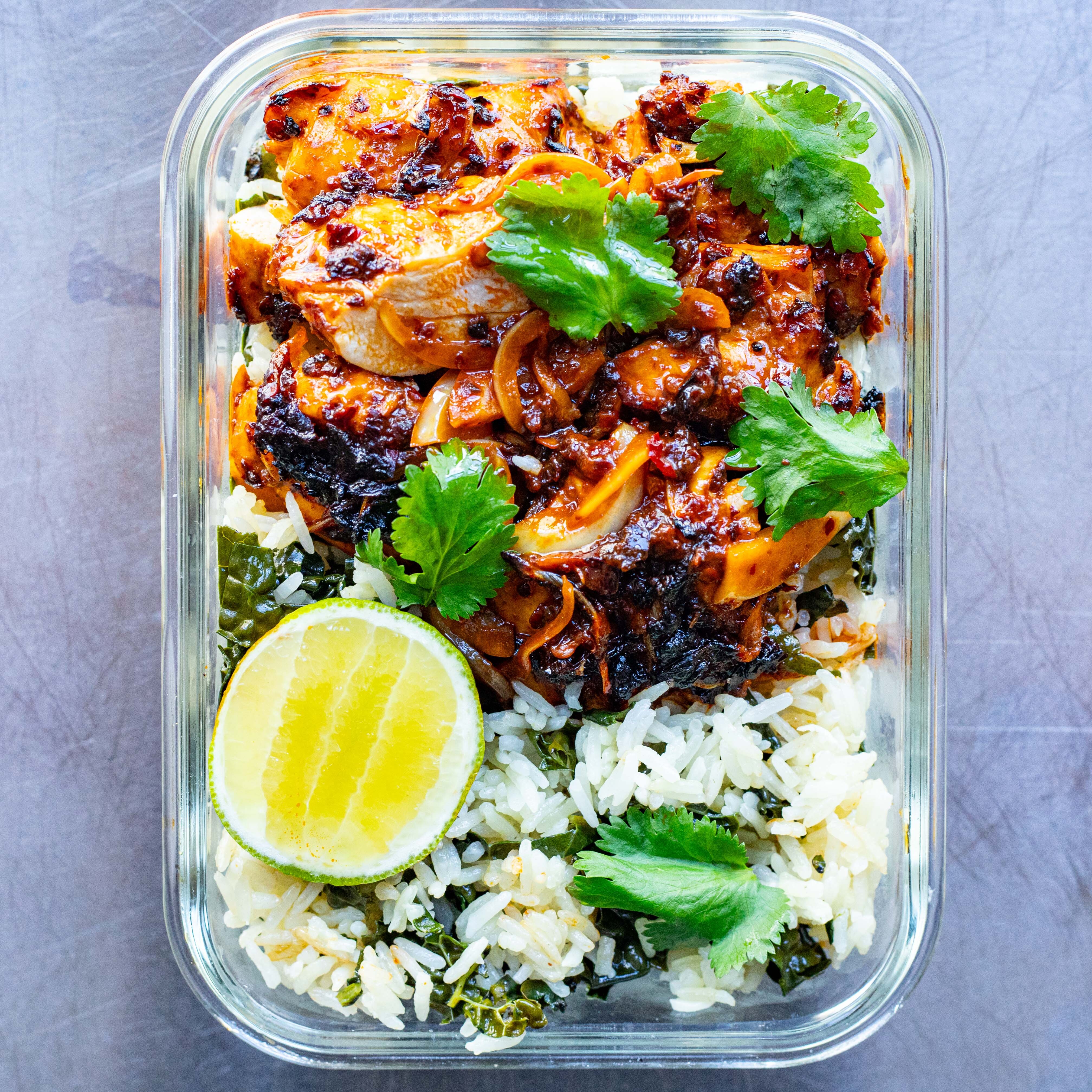 Lunch Box: Chipotle Chicken with Chilli & Kale Rice-image