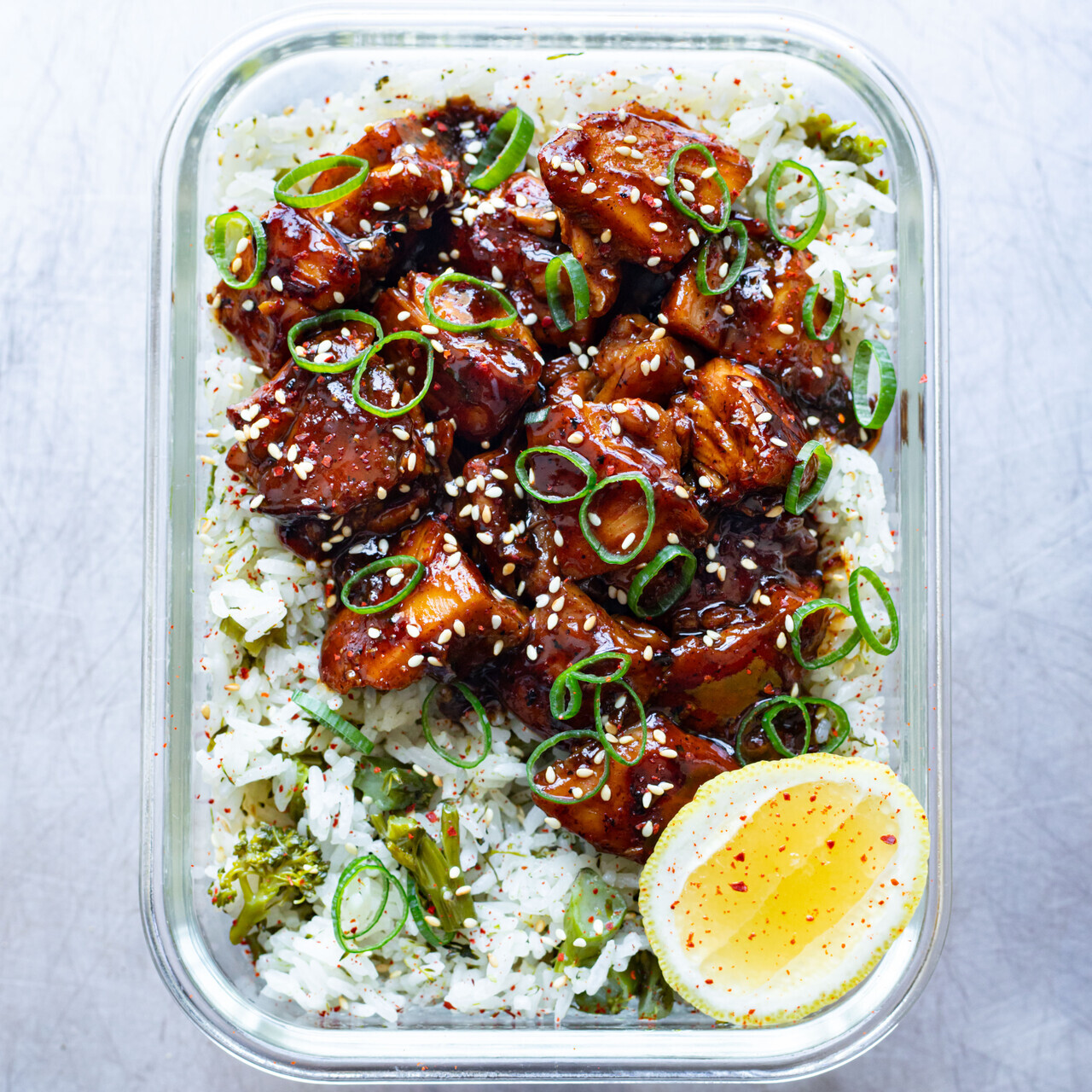 Lunch Box: Sweet & Sticky Chicken with Broccoli Rice-image