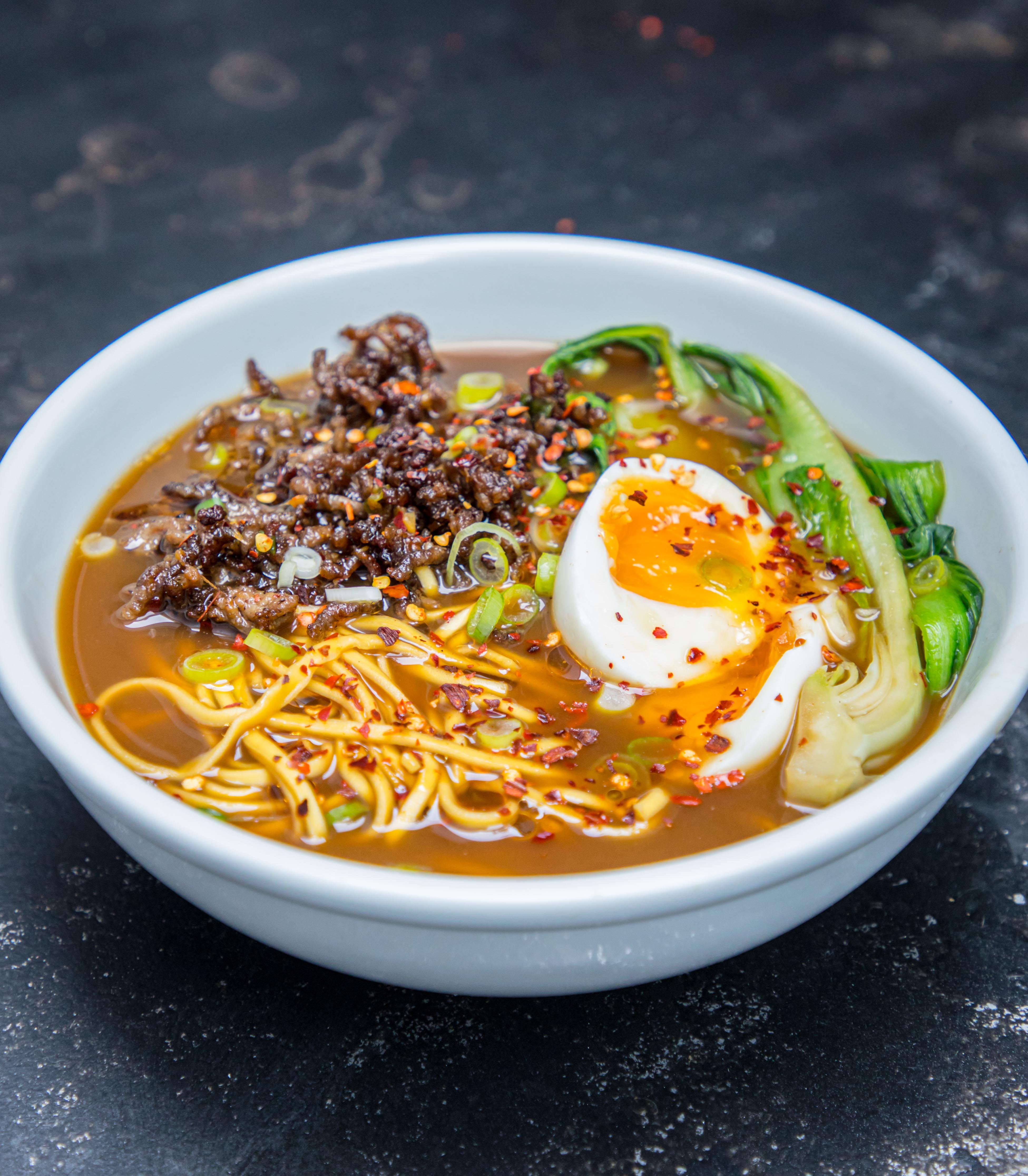 Crispy Sesame Beef Noodle Bowls-image